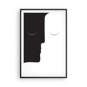 Affiche dans un cadre noir - Poster - Unité des contraires - 61x91 cm