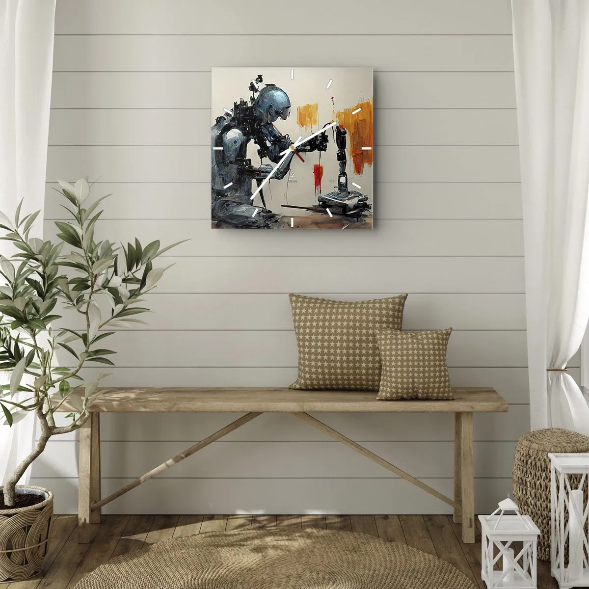 Horloge murale - Pendule murale - Déjà demain… - 40x40 cm