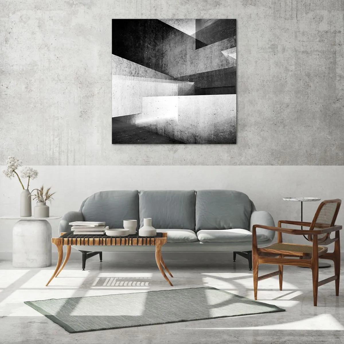 Impression sur verre - Image sur verre - Structure de l'espace - 70x70 cm