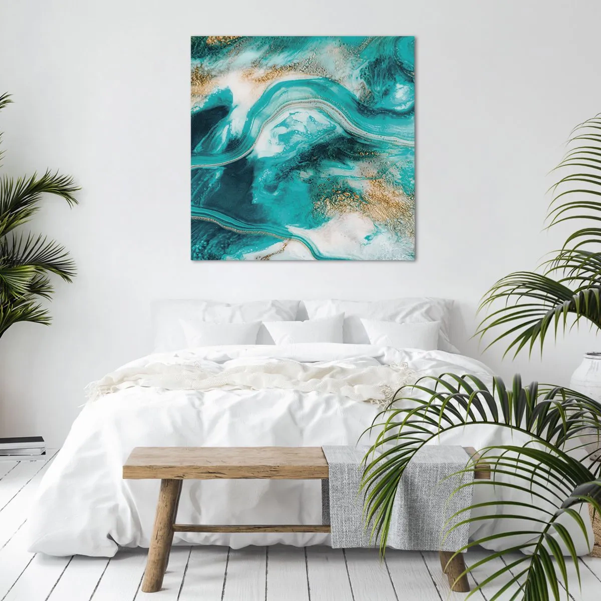 Impression sur toile - Image sur toile - Rivière d'or - 70x70 cm