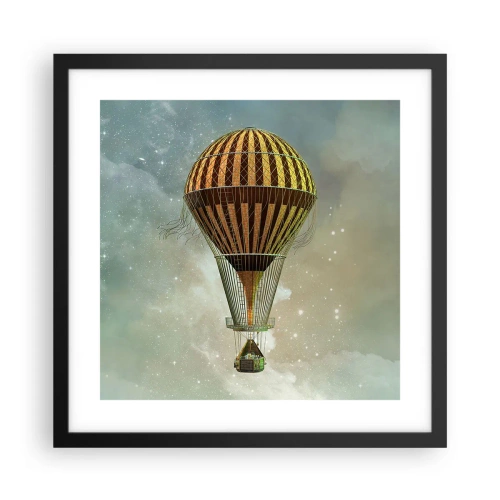 Affiche dans un cadre noir - Poster - Vols pionniers - 40x40 cm