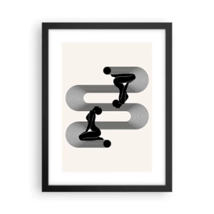 Affiche dans un cadre noir - Poster - Symétrie sensuelle - 30x40 cm