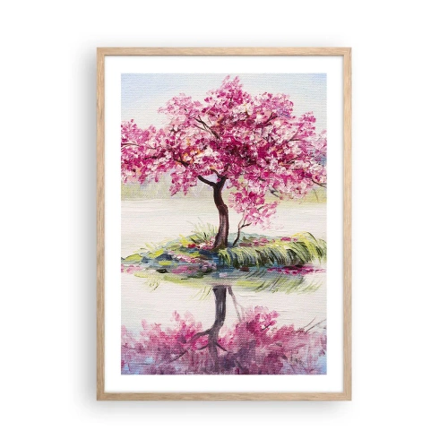 Affiche dans un chêne clair - Poster - Fête du Printemps - 50x70 cm