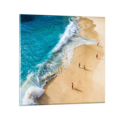 Impression sur verre - Image sur verre - Et ensuite le soleil, la plage… - 30x30 cm
