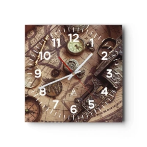Horloge murale - Pendule murale - L'aventure appelle - 30x30 cm