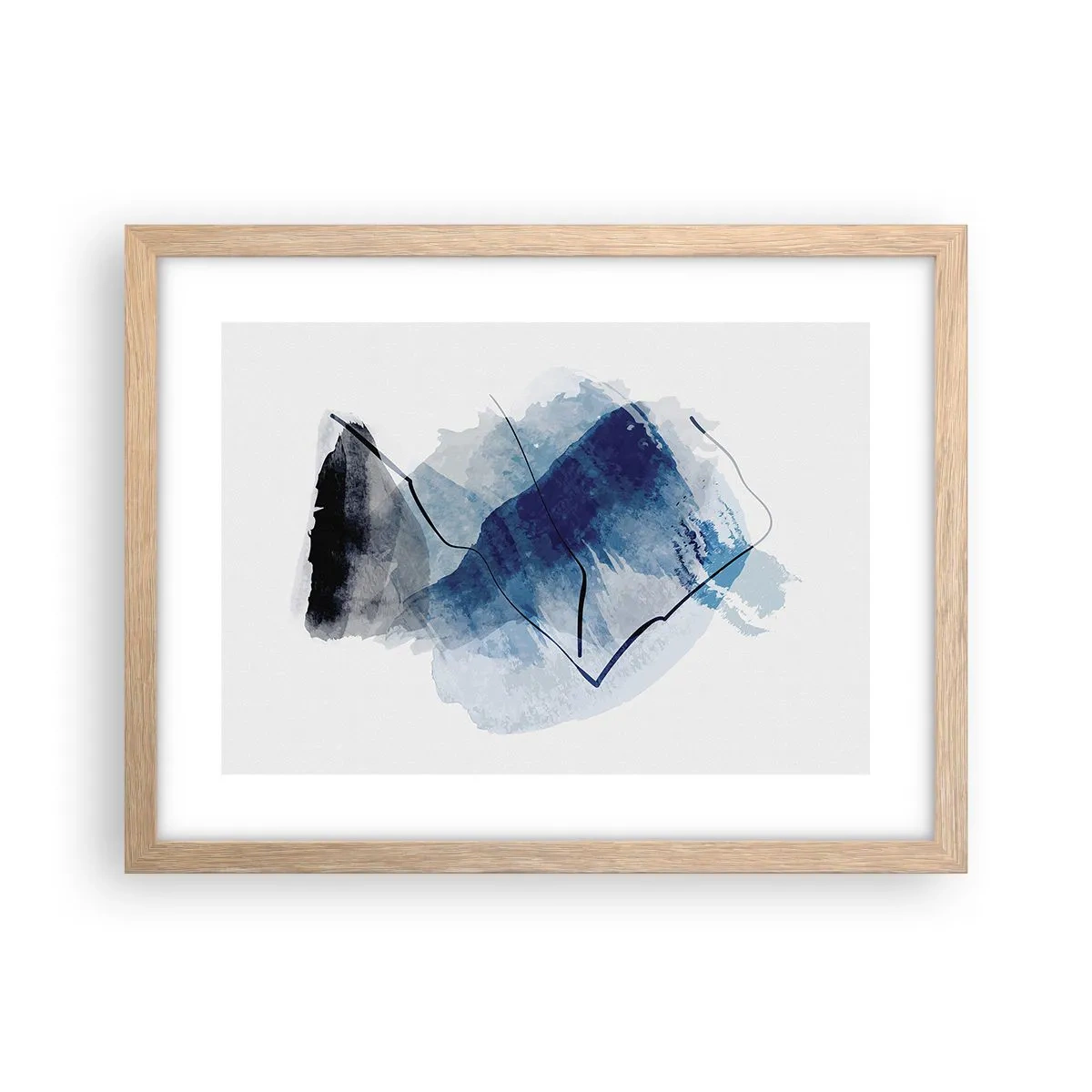 Affiche dans un chêne clair - Poster - Montagne de glace - 40x30 cm