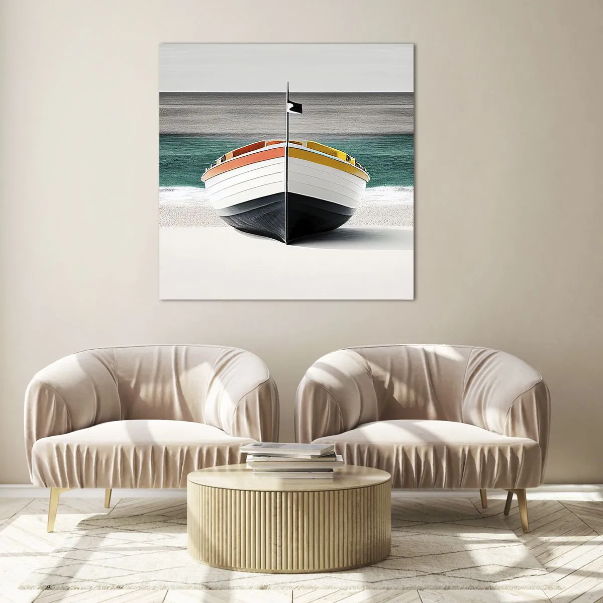 Impression sur verre - Image sur verre - A sa place - 50x50 cm