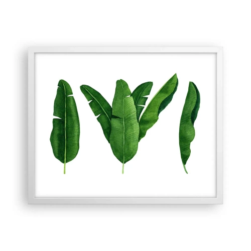 Affiche dans un cadre blanc - Poster - Symétrie verte - 50x40 cm