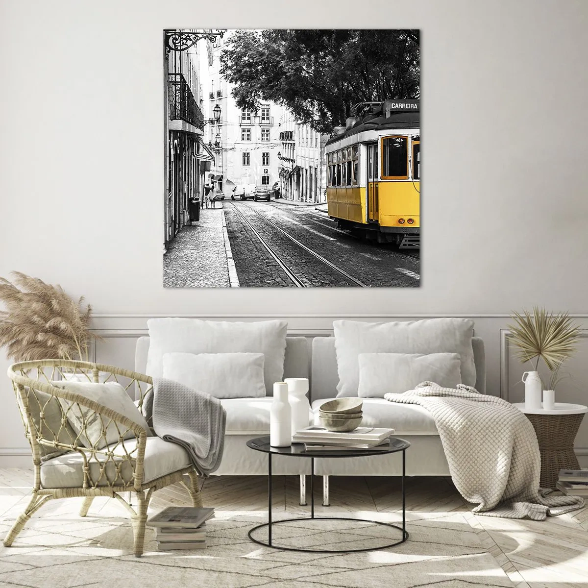 Impression sur verre - Image sur verre - Et du fado en arrière-plan - 30x30 cm