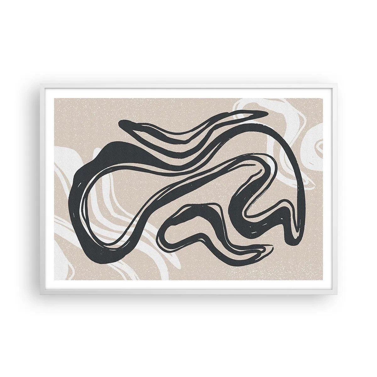 Affiche dans un cadre blanc - Poster - Expression multipliée - 100x70 cm