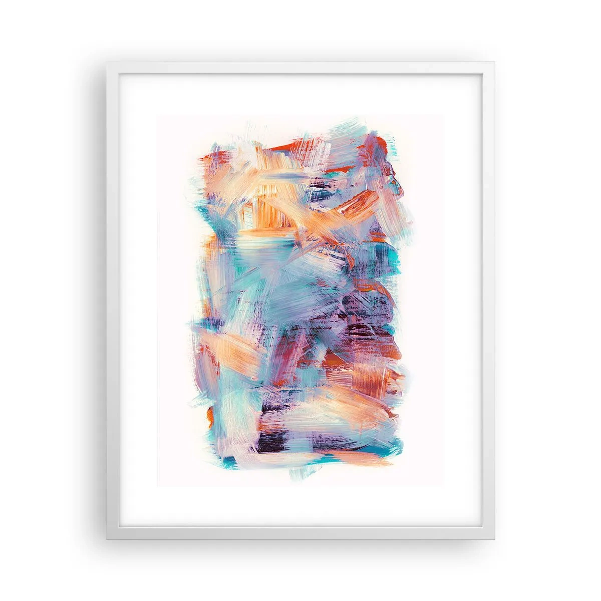 Affiche dans un cadre blanc - Poster - Un désordre coloré - 40x50 cm
