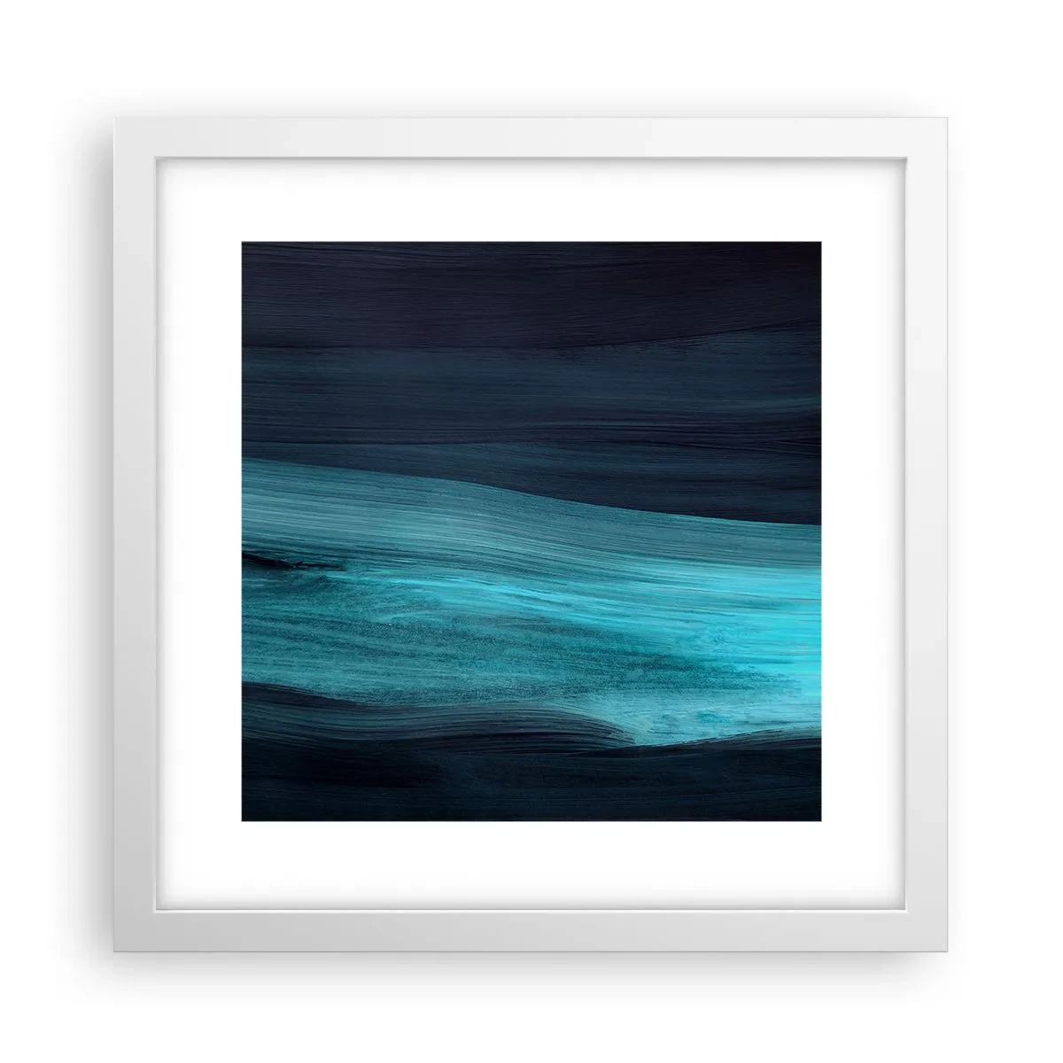 Affiche dans un cadre blanc - Poster - Suivez le courant - 30x30 cm