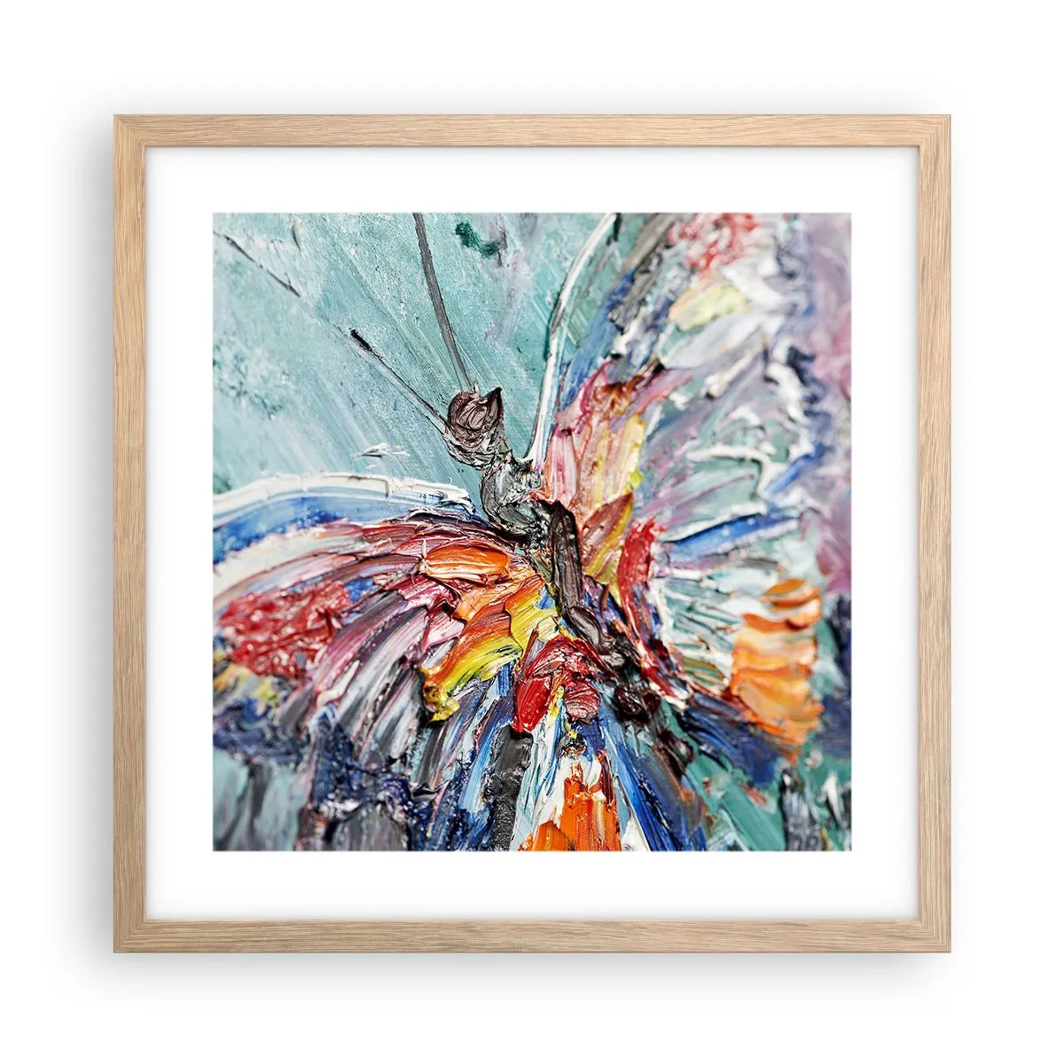 Affiche dans un chêne clair - Poster - Peint par nature - 40x40 cm