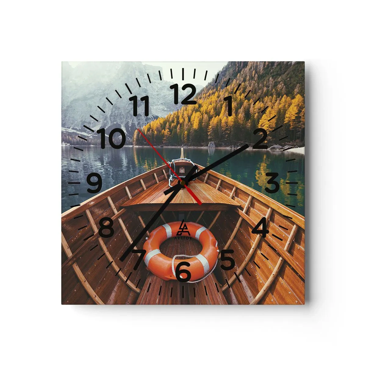 Horloge murale - Pendule murale - Escapade en montagne - 30x30 cm