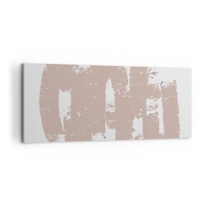 Impression sur toile - Image sur toile - Abstraction en rose tendre - 100x40 cm