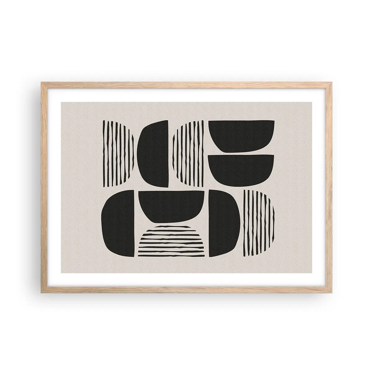 Affiche dans un chêne clair - Poster - Offres sans enthousiasme - 70x50 cm