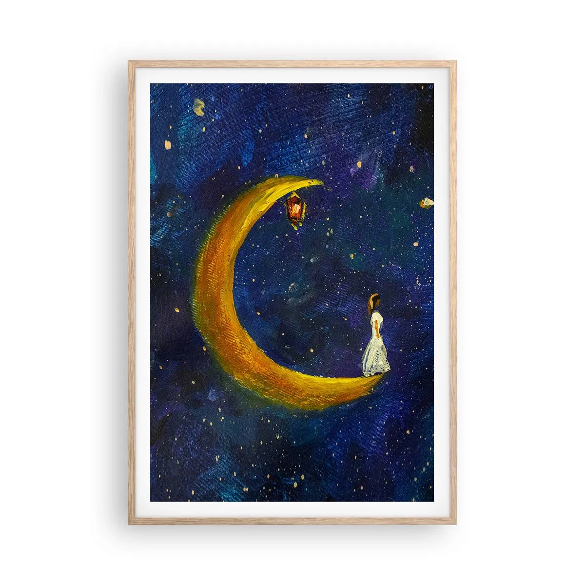 Affiche dans un chêne clair - Poster - Appel du monde - 70x100 cm