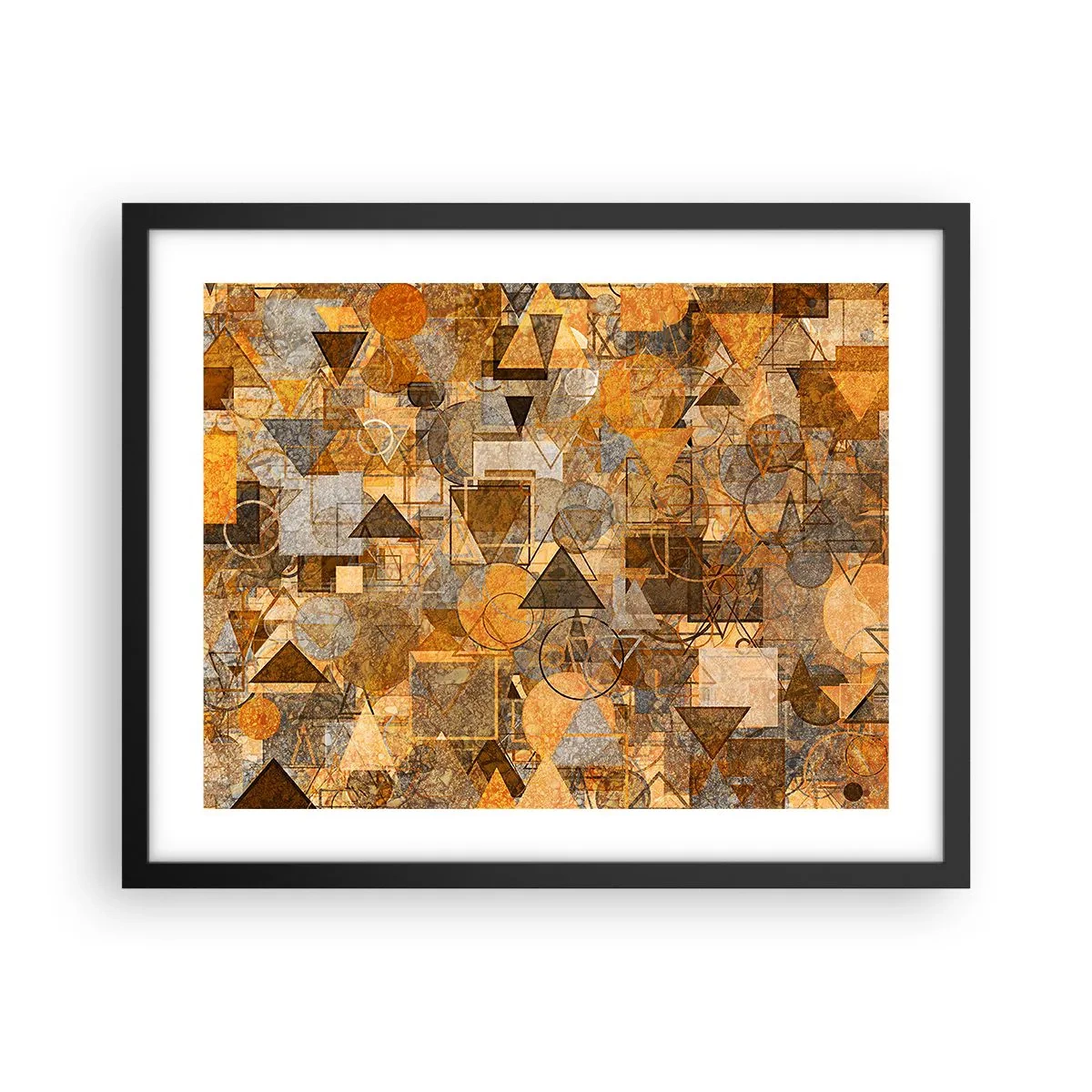 Affiche dans un cadre noir - Poster - Le monde en forme - 50x40 cm
