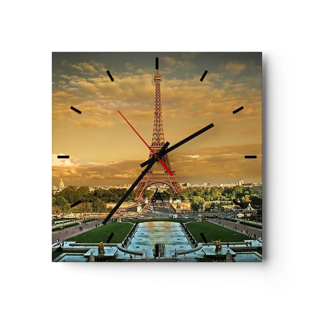 Horloge murale - Pendule murale - La reine de Paris - 40x40 cm