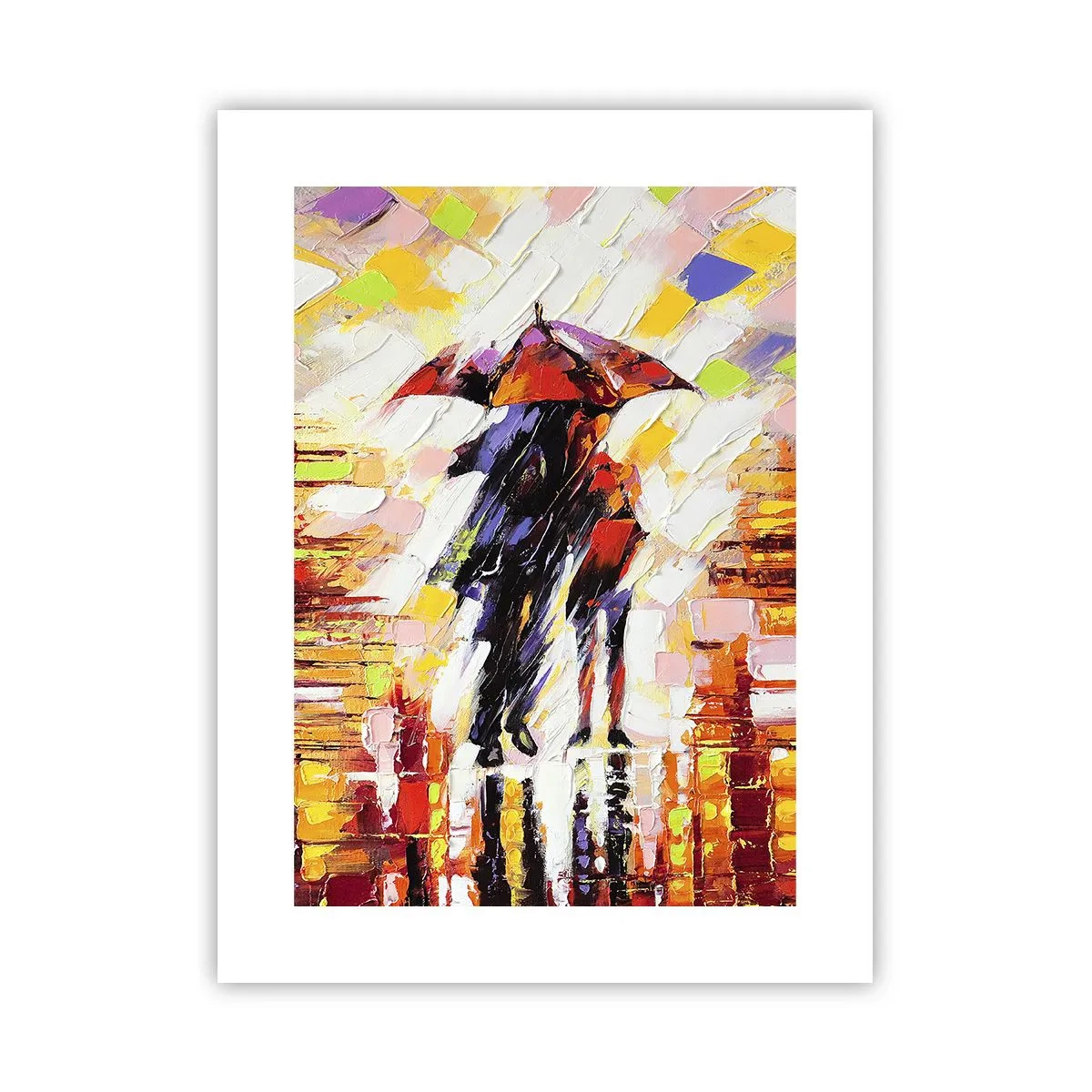 Affiche - Poster - Ensemble à travers la nuit et la pluie - 30x40 cm
