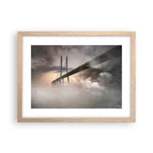 Affiche dans un chêne clair - Poster - Sur la rivière qui n'existe pas - 40x30 cm