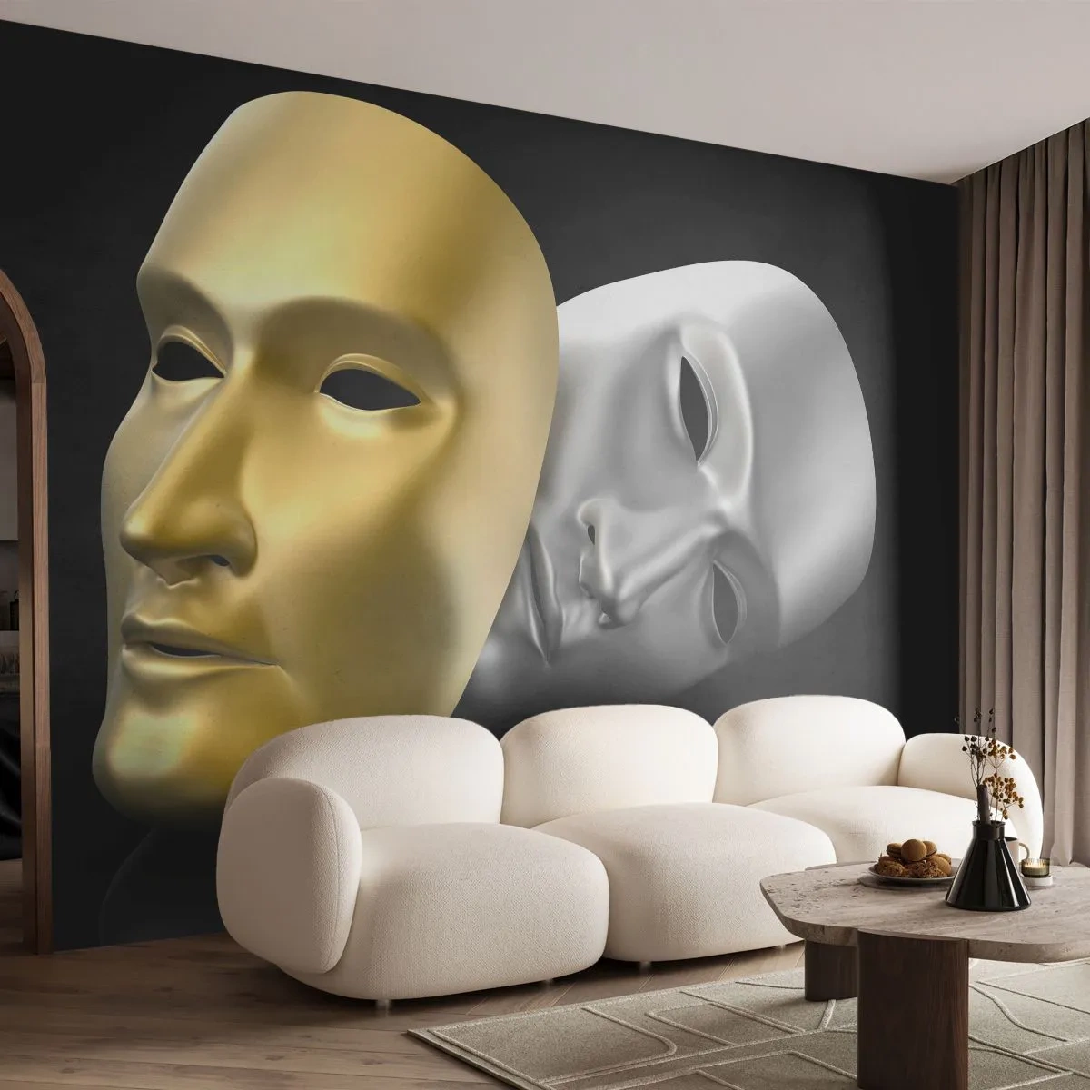 Papier Peint Photo Premium Canvas - La vie est un théâtre - Capot, Morceau, Théâtre - 150x105 cm