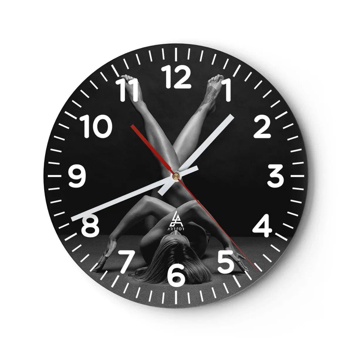 Horloge murale - Pendule murale - Géométrie de la nudité - 40x40 cm