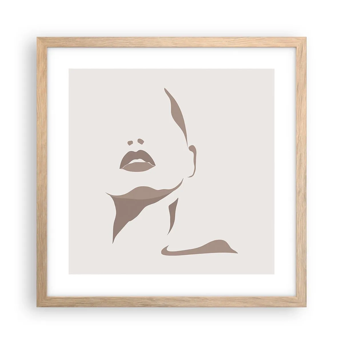 Affiche dans un chêne clair - Poster - Fait de lumière et d'ombre - 40x40 cm