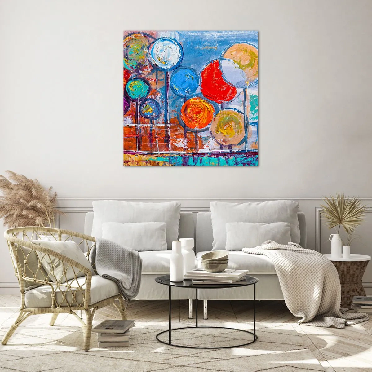 Impression sur verre - Image sur verre - Miracles sur le bâton - 60x60 cm