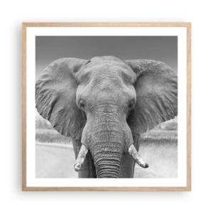 Affiche dans un chêne clair - Poster - Bienvenue dans mon monde - 60x60 cm