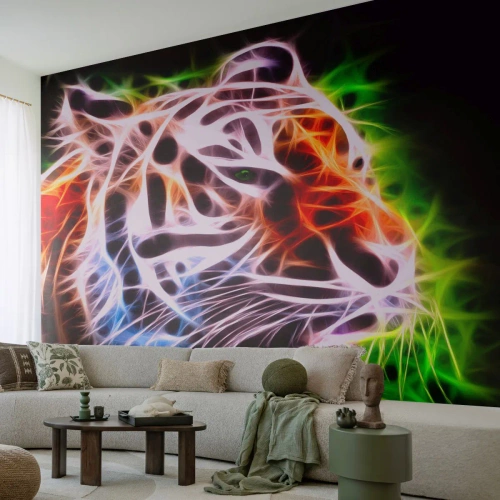 Papier Peint Photo Premium Canvas - L'aura dangereux - Abstraction, Animaux, Prédateur - 300x210 cm