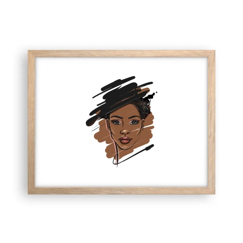 Affiche dans un chêne clair - Poster - Doux comme le chocolat - 40x30 cm