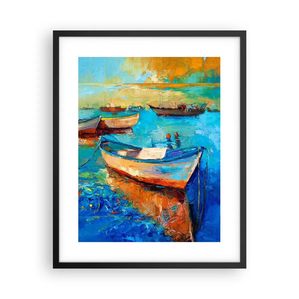 Affiche dans un cadre noir - Poster - Dans la baie du sud - 40x50 cm