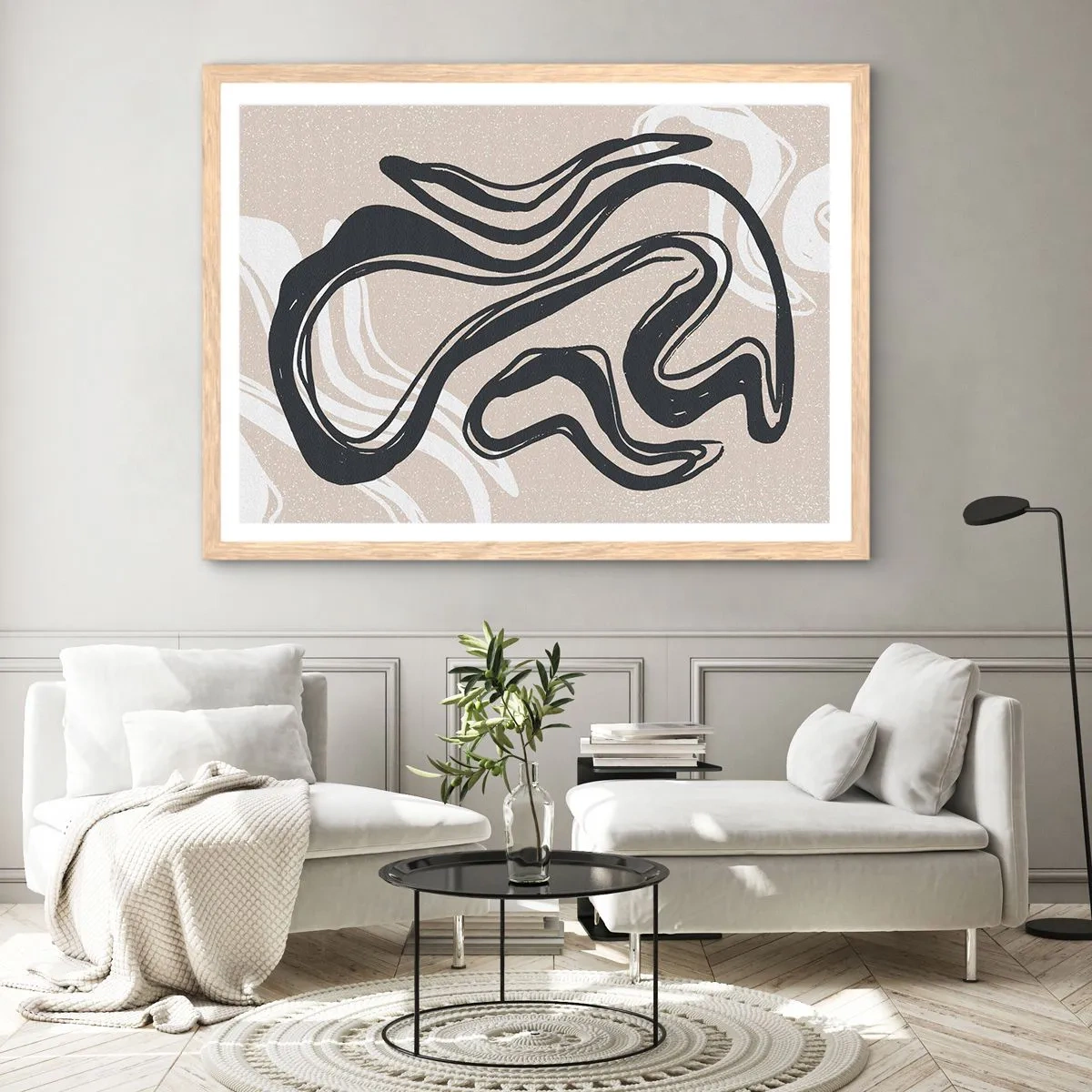 Affiche dans un chêne clair - Poster - Expression multipliée - 91x61 cm