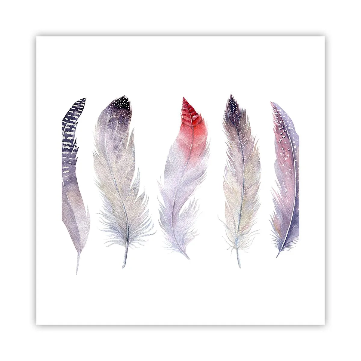 Affiche - Poster - Délicat comme un brouillard multicolore - 40x40 cm