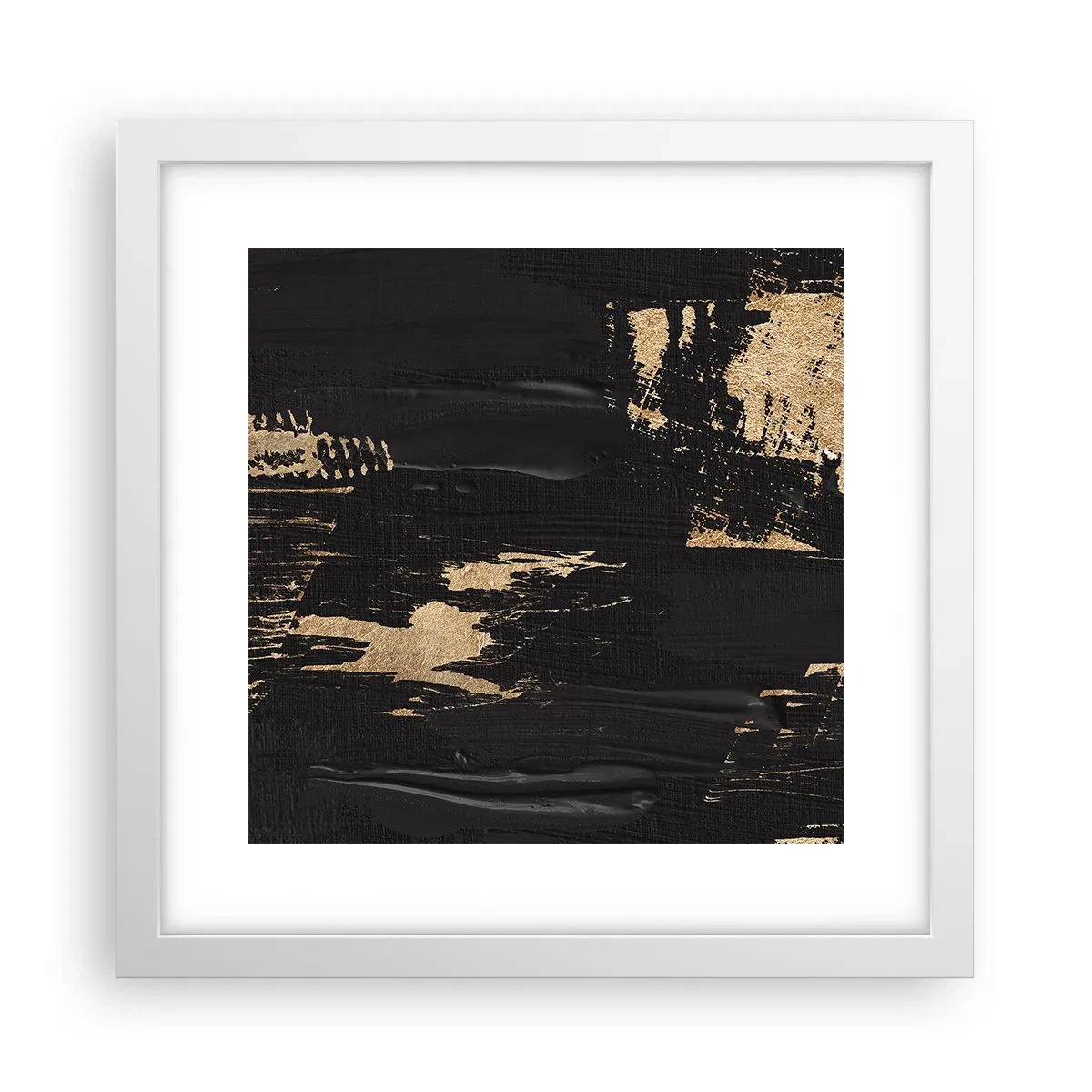 Affiche dans un cadre blanc - Poster - Empreinte du toucher - 30x30 cm