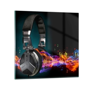 Impression sur verre - Image sur verre - Dans le feu de la musique - 70x70 cm