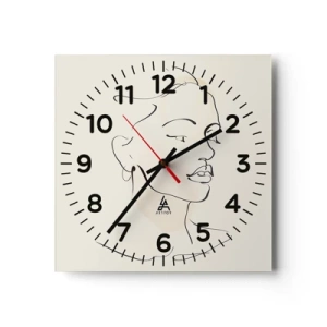 Horloge murale - Pendule murale - Une ligne certaine - 30x30 cm