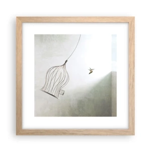 Affiche dans un chêne clair - Poster - Dans son élément - 30x30 cm
