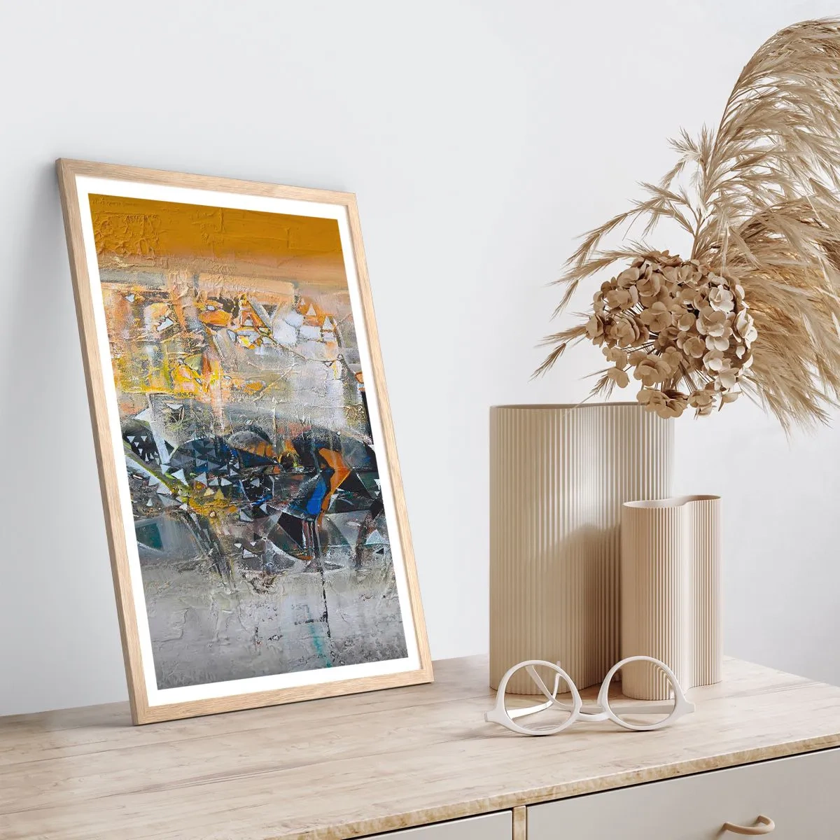 Affiche dans un chêne clair - Poster - Tout se met en place - 30x40 cm