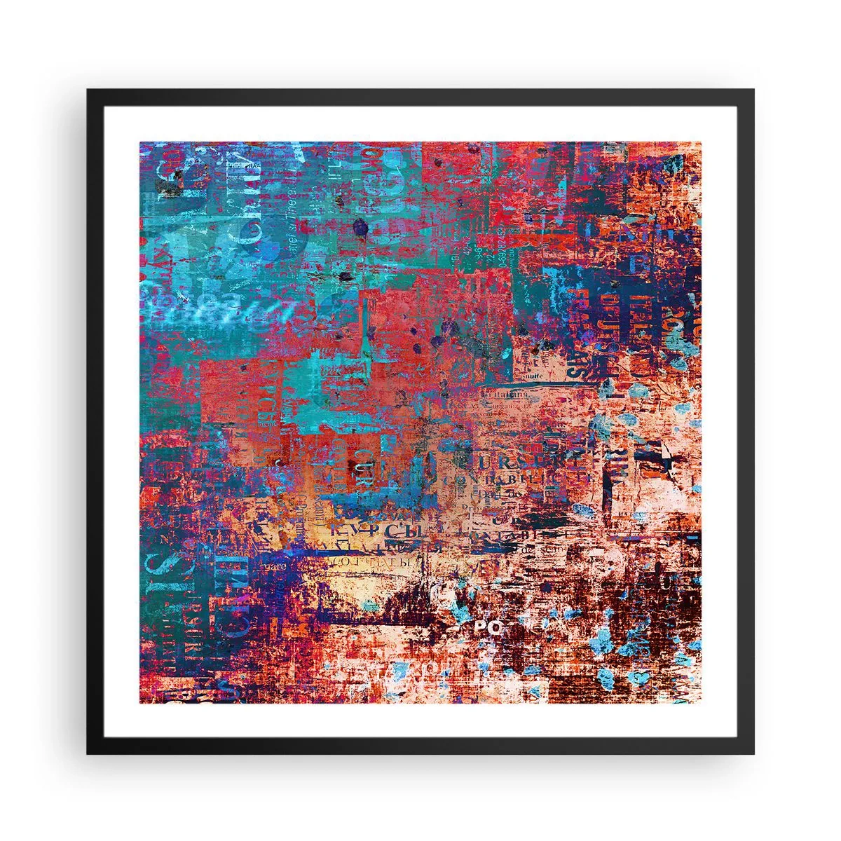 Affiche dans un cadre noir - Poster - Mémoire et oubli - 60x60 cm