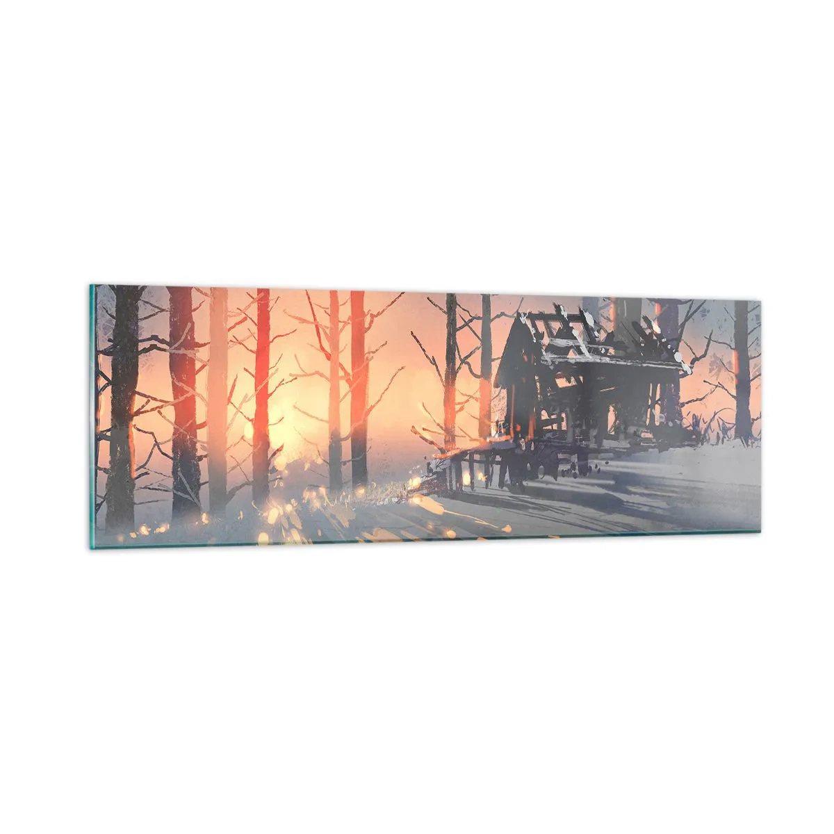 Impression sur verre - Image sur verre - Seul le soleil regarde ici - 90x30 cm