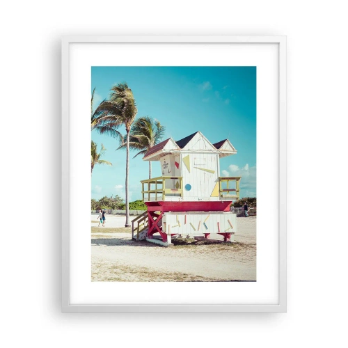 Affiche dans un cadre blanc - Poster - Une belle journée devant toi - 40x50 cm