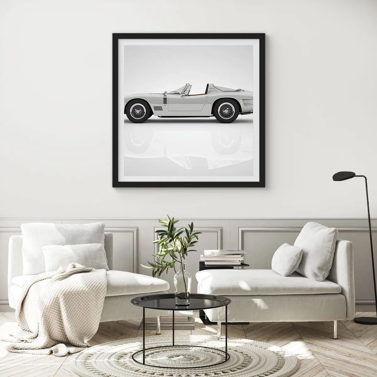 Affiche dans un cadre noir - Poster - Promesse de plaisir - 30x30 cm