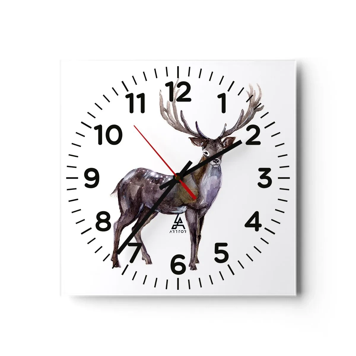 Horloge murale - Pendule murale - Roi de la forêt du nord - 30x30 cm