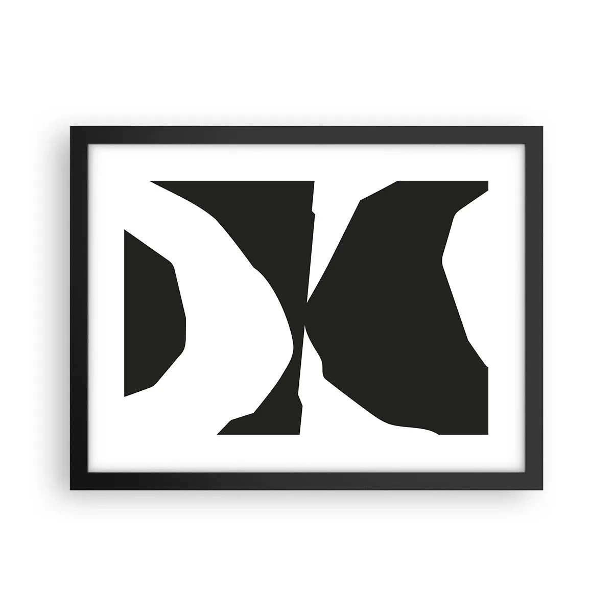 Affiche dans un cadre noir - Poster - Positif négatif - 40x30 cm