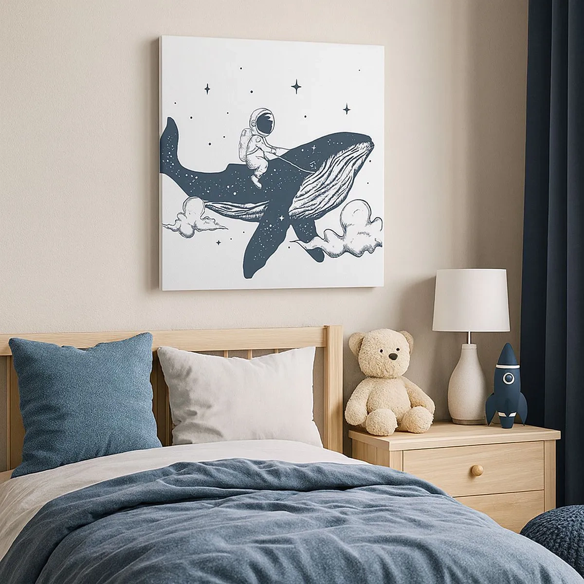 Impression sur toile - Image sur toile - Aventure spatiale - 30x30 cm