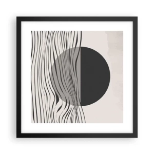 Affiche dans un cadre noir - Poster - Demi composition - 40x40 cm