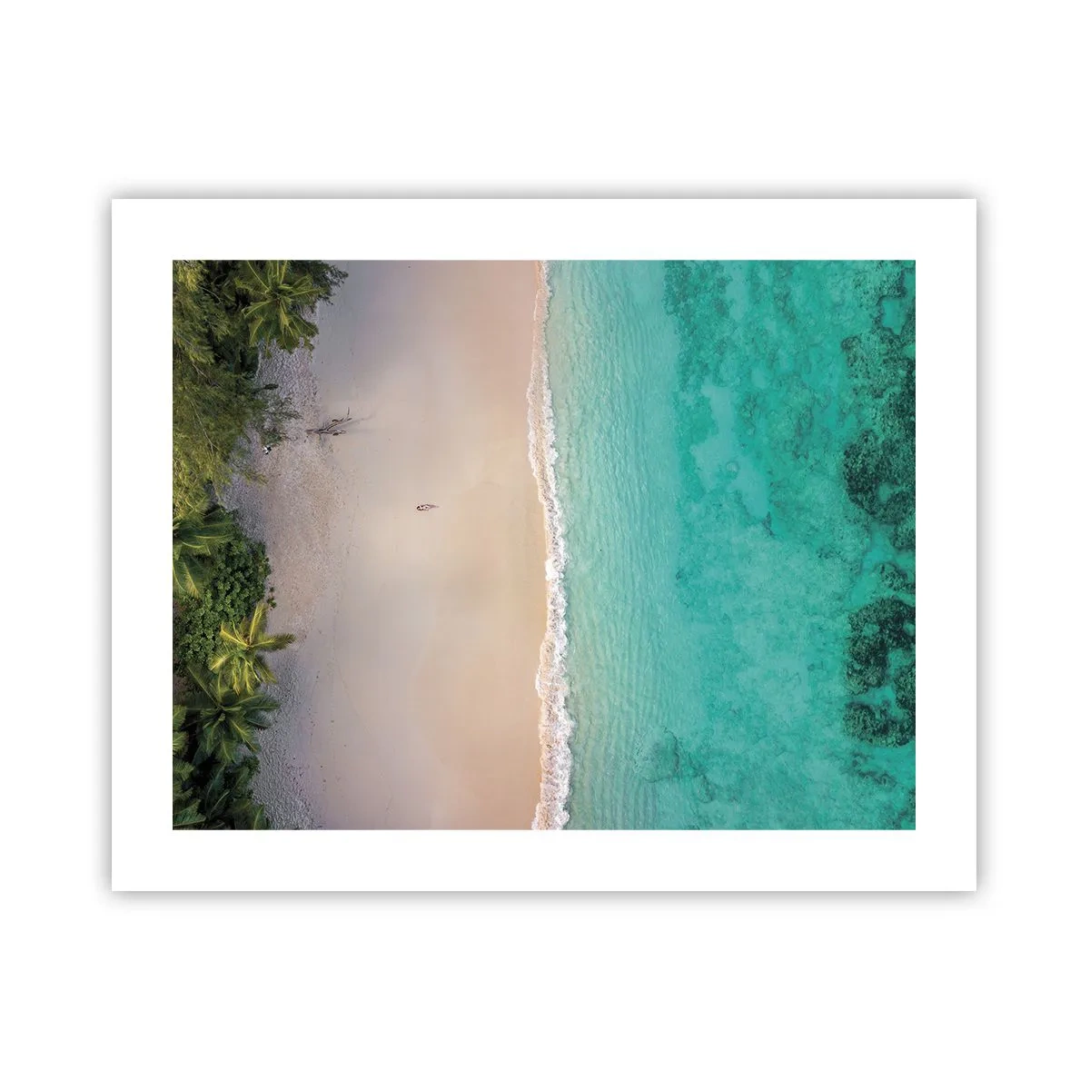Affiche - Poster - Plage paradisiaque - 50x40 cm
