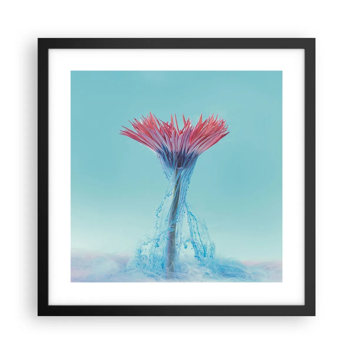 Affiche dans un cadre noir - Poster - Dans une étreinte vivifiante - 40x40 cm